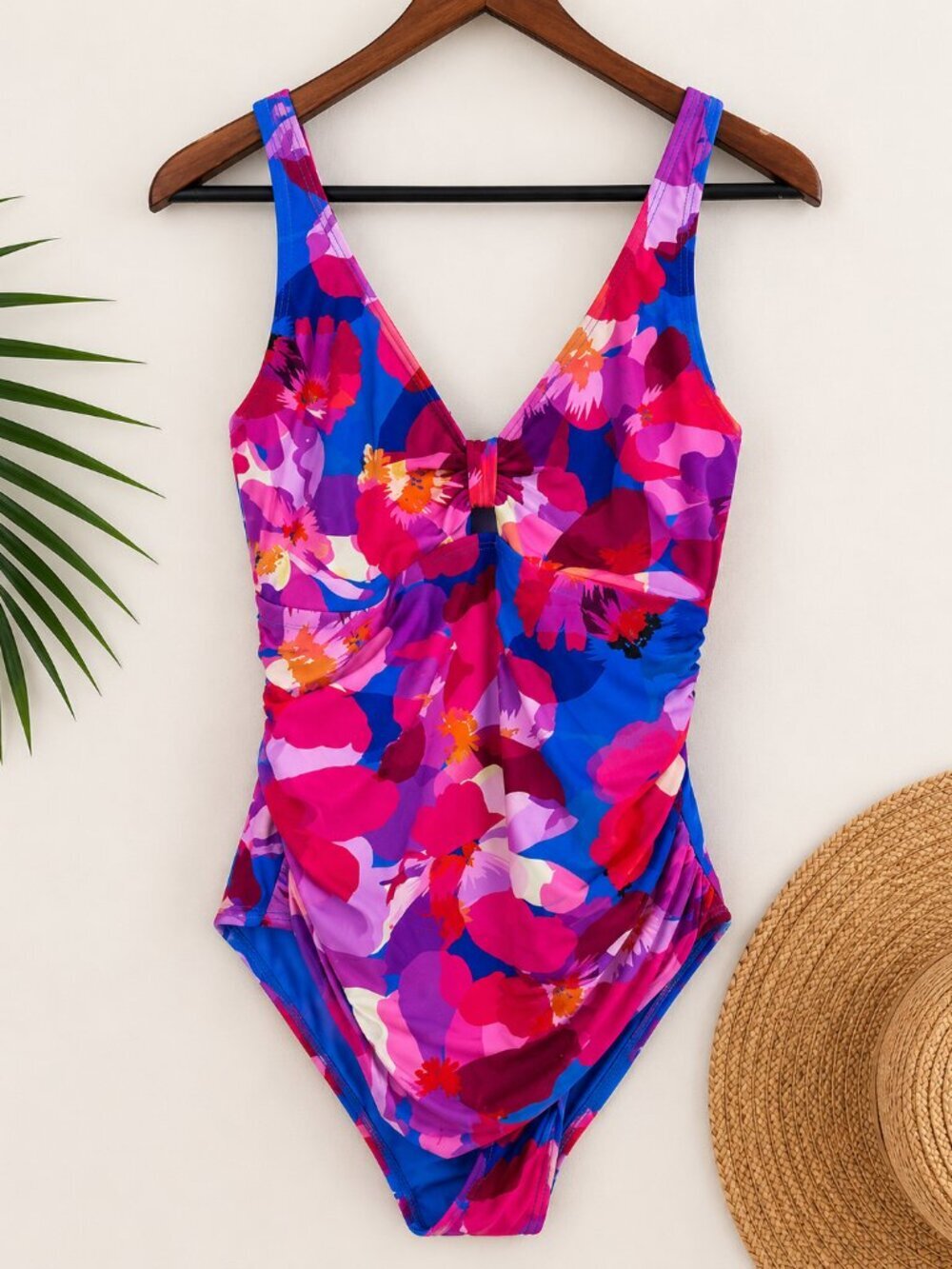 Nip Tuck Swim Joanne Poppies One Piece Size 8 Multi Fit Cup Floral